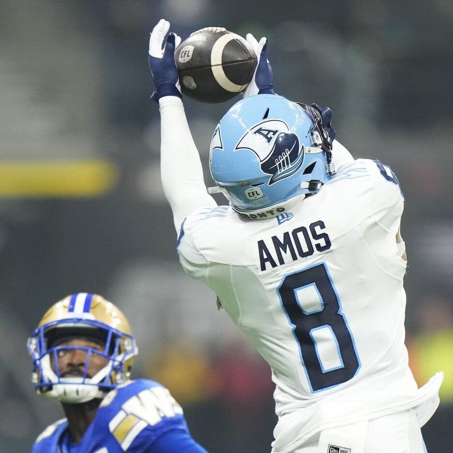 Ticats defensive back Amos meets with CFL about hit on Ottawa quarterback Brown